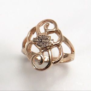 *** SOLD***Harley-Davidson 10kt Gold scroll Ring